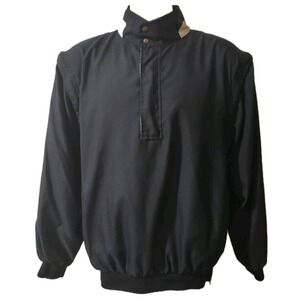 Ahead Authentics Pullover Jacket Men's Size L Golf Zip Off Sleeves 1/4 Zip Black